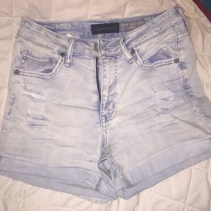 Aeropostale high-waisted ripped shorts.